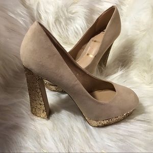 Elle tan high heels.  Size 7 1/2.
